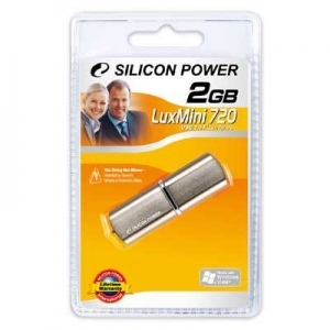 Флэш накопитель USB 2 Gb Silicon Power Lux Mini 720 Gold
