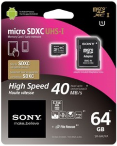 Карта памяти Sony SR64UYAT microSDXC 64 Гб