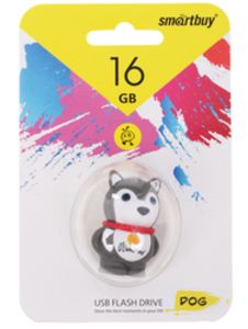 Память USB Flash 16 Gb Smartbuy Wild Series "Dog grey"