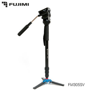 Fujimi FM305SV Алюминиевый монопод с 3-х точечным упором (ногами) и головой для видеосъёмки, 1650 мм, 4 секц, нагрузка 5 кг
