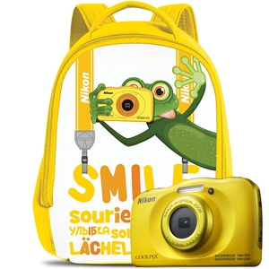 Цифровой фотоаппарат Nikon Coolpix W100 желтый