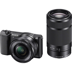 Цифровой фотоаппарат Sony Alpha A5100 Double Kit 16-50mm+55-210mm (ILCE-5100YB) черный