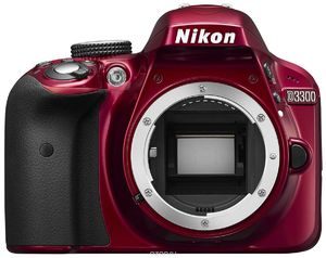 Цифровой фотоаппарат Nikon D3300 Body красный