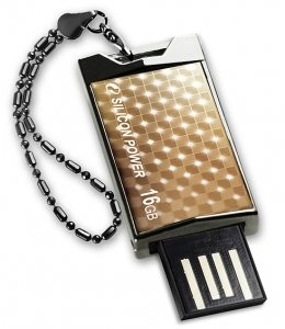 Флэш накопитель USB 16 Gb Silicon Power TOUCH 851 Gold