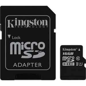 Карта памяти microSDHC 16Gb Kingston Class 10 UHS-I SDC10G2/16GB