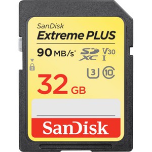 Карта памяти SDHC 32Gb SanDisk Extreme Plus Class 10 UHC-I U3 R:90 W:60 SDSDXWF-032G-GNCIN