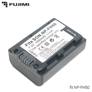 Аккумулятор Fujimi Sony NP-FH50 для DCR-DVD, HC, SR, SX, DSC, Alpha A230, A290, A330, A390, HDR-CX, HC, SR, TG, UX, XR