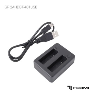 ЗУ GP 2AHDBT-401USB Зарядное устройство USB для двух АКБ GP H4B(GoPro4)