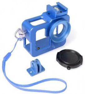 Аксессуары GoPro FUJIMI GP FMS-200 blue Алюминиевый чехол-рамка для GoPro, с ремешком и штативным гнездом Цвет: синий