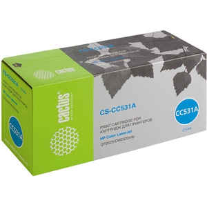 Картридж Cactus HP CS-CC531A Голубой (cyan) 2800стр для HP Color LaserJet CP2025/CM2320mfp