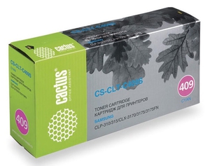 Тонер-картридж Cactus Samsung CS-CLT-C409S Голубой (cyan) 1000стр для принтеров Samsung CLP-310/315, CLX-3170/3175/3175FN