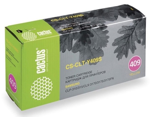 Тонер-картридж Cactus Samsung CS-CLT-Y409S Жёлтый (yellow) 1000стр для принтеров Samsung CLP-310/315 CLX-3170/3175/3175FN