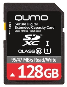 Карта памяти SDXC 128Gb QUMO class 10