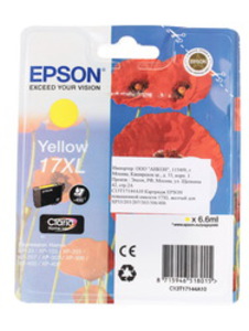 Картридж струйный Epson T17 (XL) желтый
