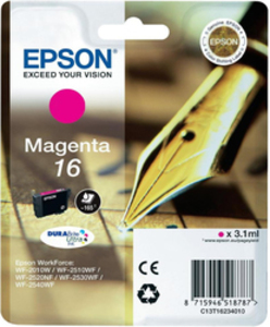 Картридж струйный Epson T16 пурпурный
