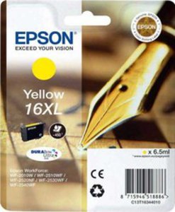 Картридж струйный Epson T16 (XL) желтый