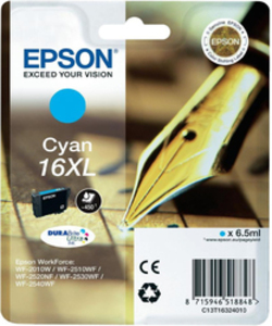 Картридж струйный Epson T16 (XL) голубой