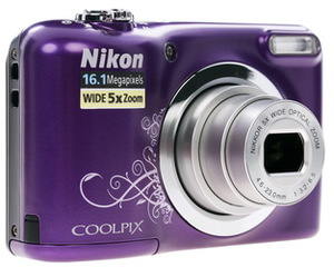 Цифровой фотоаппарат Nikon Coolpix A10 фиолетовый