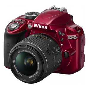 Цифровой фотоаппарат Nikon D3300 Kit 18-55 VR AF-P красный