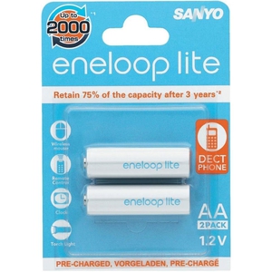 Аккумулятор SANYO Eneloop Lite HR-3UQ-2BP 900 mAh, 2 шт, блистер, AA