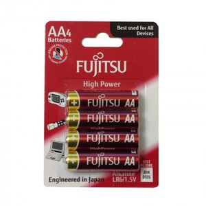 Батареи щелочные Fujitsu LR6(4B)FH-W-FI, серии High Power, типа АА, 4 шт, (в блистере)