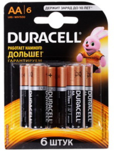 Батарейка AA Duracell Basic LR06-6BL 6шт