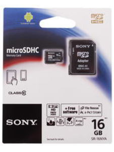 Карта памяти Sony SR-16NYA/T1 microSDHC 16 Гб