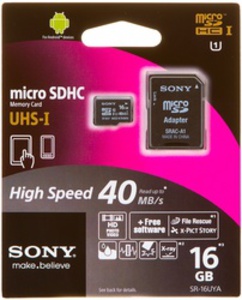Карта памяти Sony SR-16UYA/T1 microSDHC 16 Гб