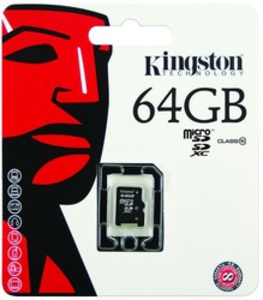 Карта памяти Kingston SDC10/64GBSP microSDXC 64 Гб