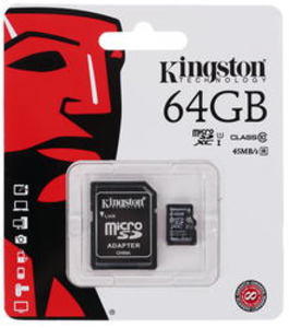 Карта памяти Kingston microSDXC 64 Гб