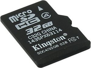 Карта памяти microSDHC 32Gb Kingston SDC4/32GBSP Class 4