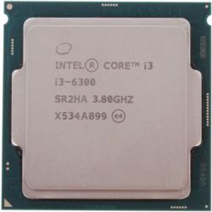 Процессор Intel Core i3-6300 TRAY (3800MHz/LGA1151/L3 4096Kb)