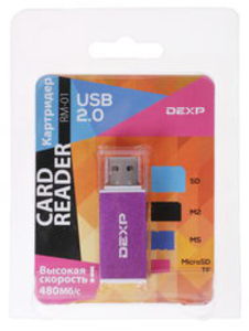 Карт-ридер Dexp RM-01 фиолетовый