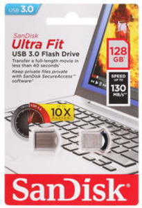USB флешка 128Gb Sandisk Ultra Fit USB 3.0 (150/30 Mb/s) SDCZ43-128G-GAM46