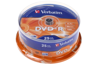 DVD-диск Verbatim DVD-R 4.7Gb 16x 25шт