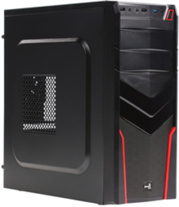 Корпус AeroCool V2X Red Edition черный
