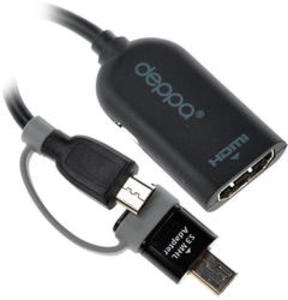 Кабель Deppa 72125 micro USB - HDMI