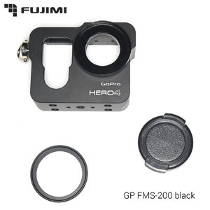 Fujimi GP FMS-200 black Алюминиевый чехол-рамка для GoPro, с ремешком и штативным гнездом + UV фильтр