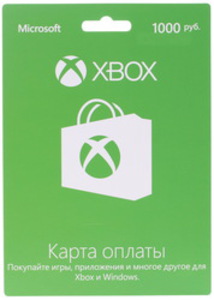 Карта оплаты Xbox LIVE 1000