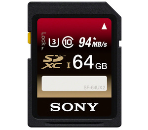 Карта памяти SDXC 64Gb Sony (94/70 MB/s) UHS-I U3 SF-64UX/T2