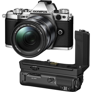 Цифровой фотоаппарат Olympus OM-D E-M5 Mark II Kit 14-150mm (EZ-M1415 + HLD-8 + BLN-1) серебристый