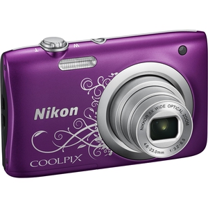 Цифровой фотоаппарат Nikon Coolpix A100 фиолетовый с рисунком