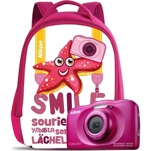 Цифровой фотоаппарат Nikon Coolpix W100 розовый