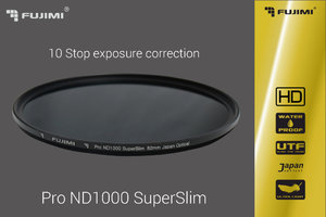 Светофильтр 49mm Fujimi Pro ND1000 SuperSlim водозащитный, ультратонкий, коэффициент затемнения 1000х