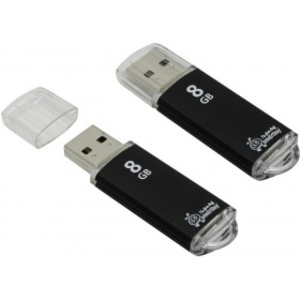 USB 8Gb - Smartbuy V-Cut Black SB8GBVC-K