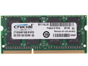 Crucial DDR3L SO-DIMM 1600MHz PC3-12800 - 8Gb CT102464BF160B