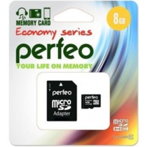 microSDHC 8Gb - Perfeo Micro Secure Digital HC Class 10 PF8GMCSH10A