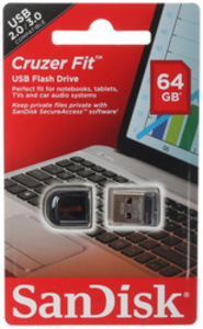 USB флешка 64Gb SanDisk Cruzer Fit SDCZ33-064G-B35