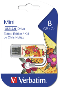 USB 8Gb - Verbatim Mini Tattoo Edition USB 2.0 Fish 49882