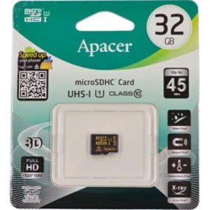 Карта памяти microSDHC 32Gb Apacer Class 10 UHS-I  AP32GMCSH10U1-RA